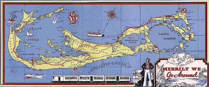 Bermuda  Railway tourism map 1931