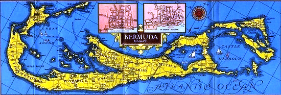 1931 Bermuda Trade Development Board Visitors Map