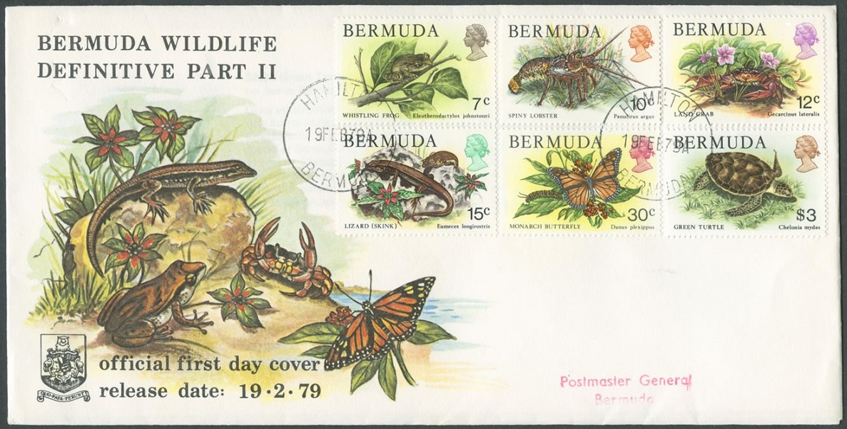 Bermuda skink stamps 1979