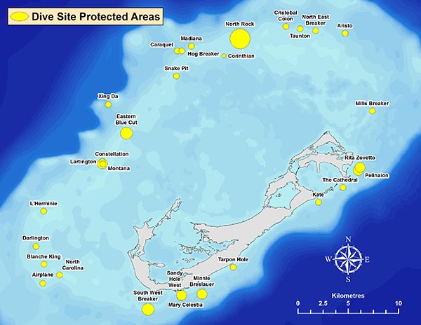 Dive site protected areas