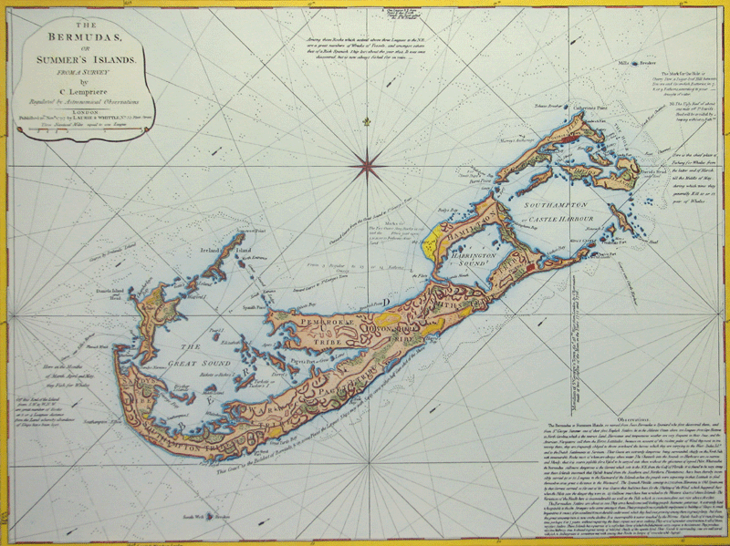 Old St Barts Map (1785) Vintage Saint Barthelemy Island Atlas Poster