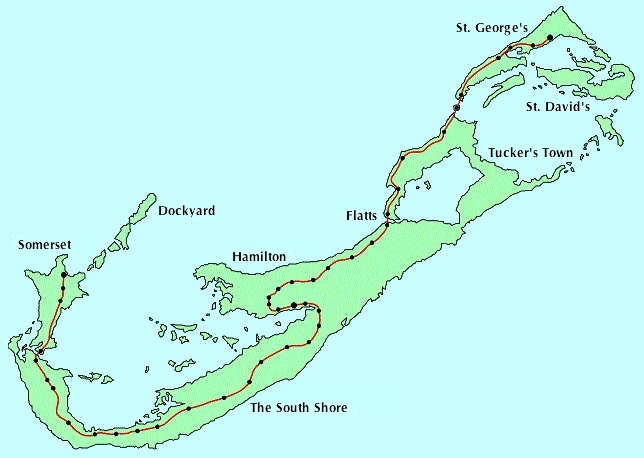Bermuda Railway route