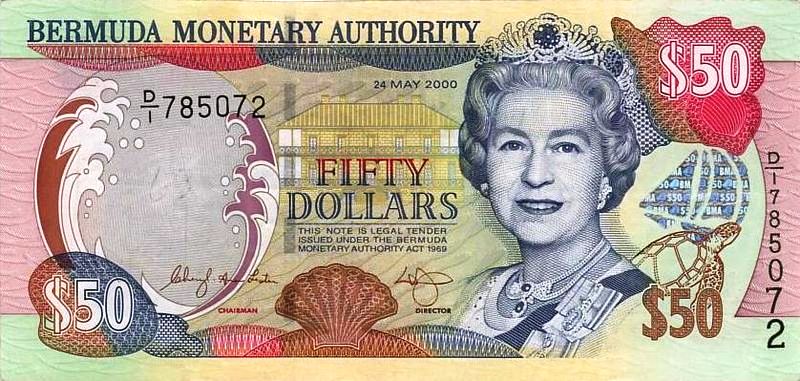 Bermuda $50 note