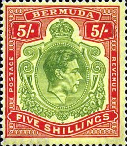 Bermuda 1938 5 shillings