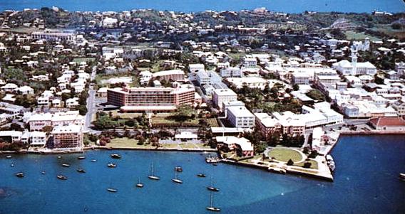 Bermudiana Hotel 1959 from the air
