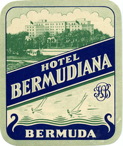 Bermudiana Hotel luggage tag