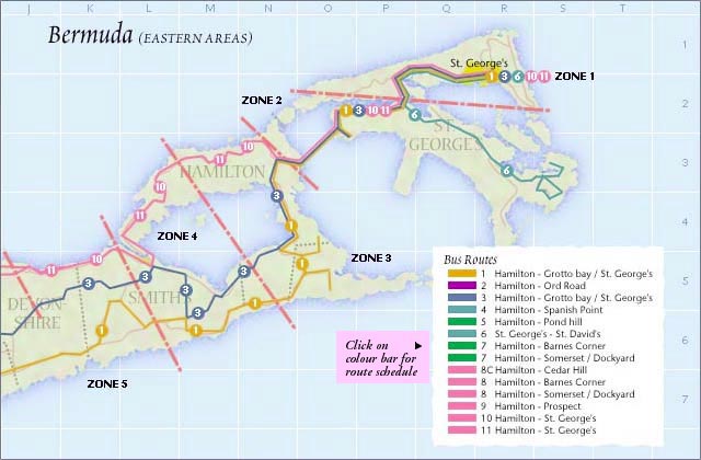 Bus routes east