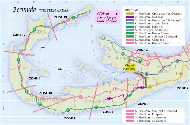 Bus routes west