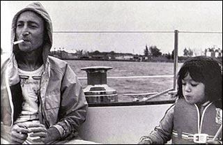 John Lennon aboard Megan Jaye