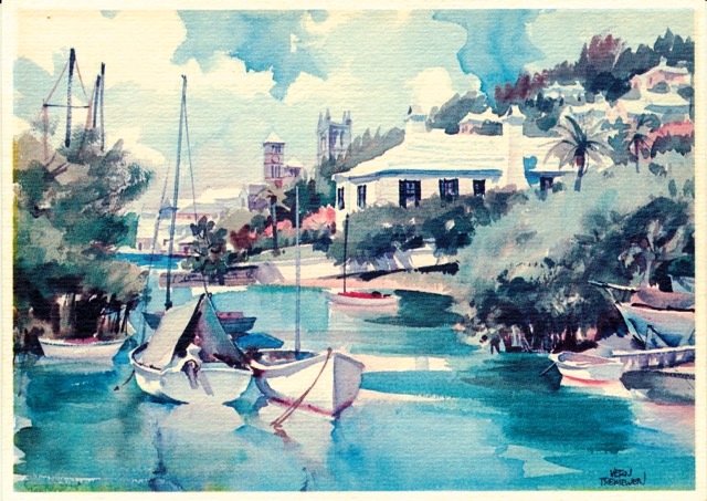 Art by Vern Tremewen in Bermuda 1