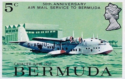 Imperial Airways Cavalier in Bermuda stamp