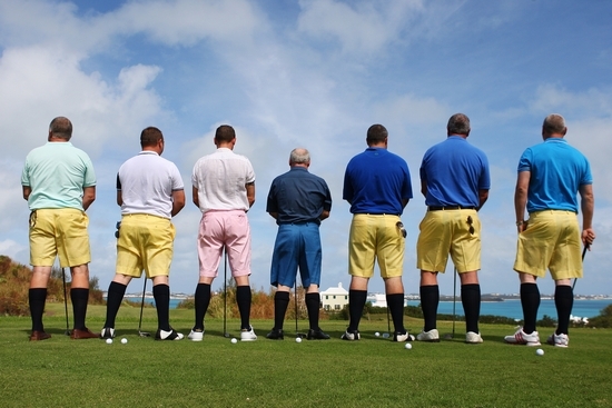 Mens red bermuda dress shorts