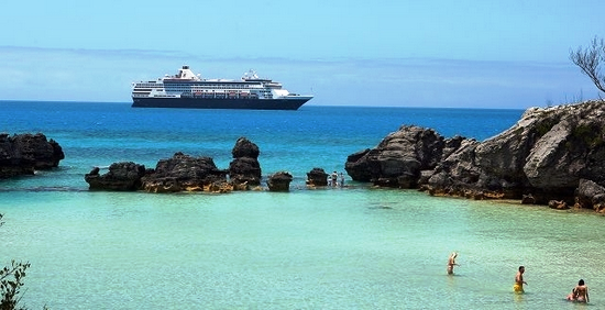 Cruise ship off Bermuda
