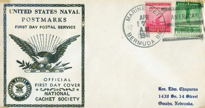 First USA stamps issued in Bermuda by a Bermuda US military base