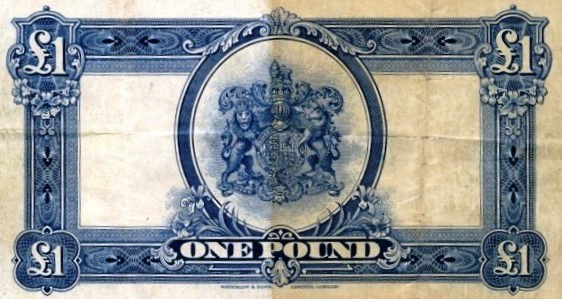 money 1927 Bermuda pound note 2