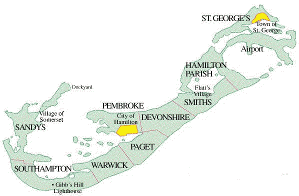 Bermuda Parishes and districts