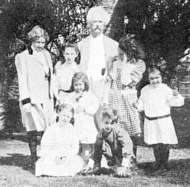Mark Twain with family in Bermuda